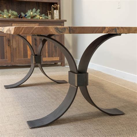 Hand Welded Steel Dining Table Base | Modern Metal Design - Etsy