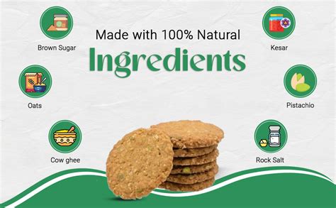Fore Noon Oats Kesar Pista Cookies | Premium Homemade & Handmade ...