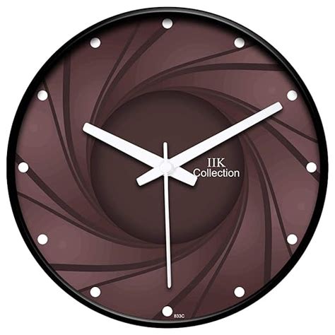 Buy IIK COLLECTION 12-inch Designer Plastic Analogue Round WallClock ...