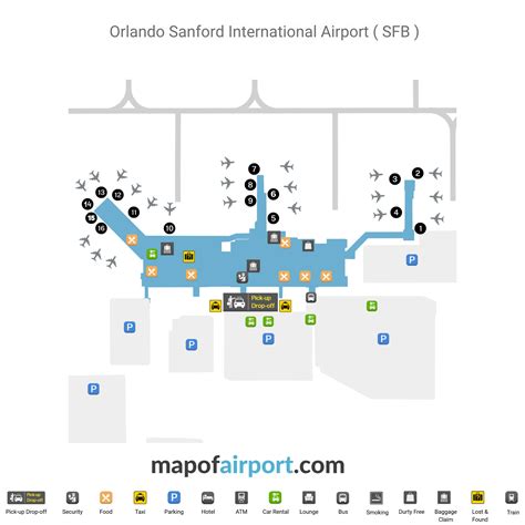 Orlando Sanford International Airport (SFB) - Terminal Map