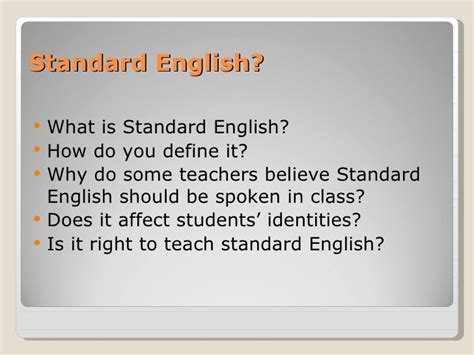 Standard American English: Usage & Language Conventions