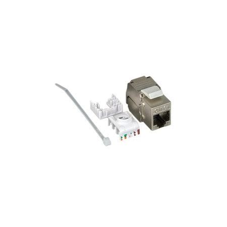 Swe-Tech 3C Shielded Cat6a Keystone Jack, Toolless, RJ45 Female FWT33X6 ...