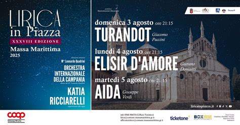 LIRICA IN PIAZZA 2025, Piazza Giuseppe Garibaldi, 58024 Massa Marittima ...