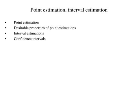 Point Estimation 的图像结果