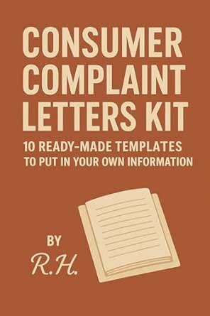 Consumer Complaint Letters Kit: 10 Editable Complaint Letter Templates ...