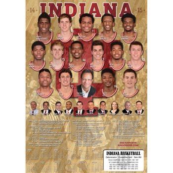 Indiana University Men's Basketball Team Poster (2014-2015) | Indiana ...