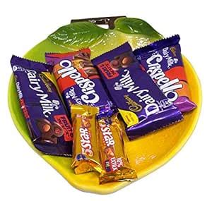 Natali Mango Shape Serving Ceramic Plates with Chocolates : Amazon.in ...