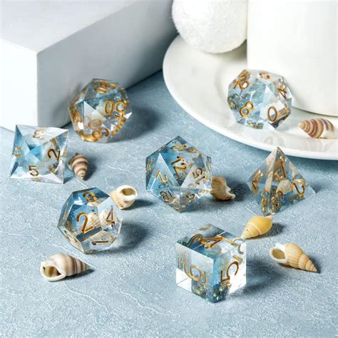 Buy DNDND Sharp Edge Dice Set with Conch Inside with Gorgeous Gife Case ...