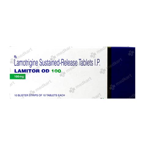 LAMITOR OD 100MG TABLET 10'S : View Price, Combination and Alternatives ...