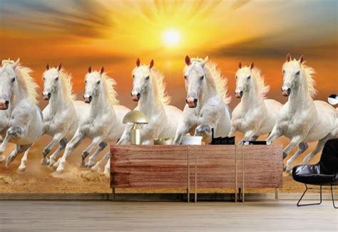 Buy 7 Horse Wallpaper For Wall online in India