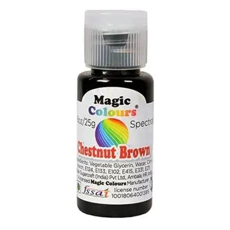 Magic Colours Spectral Mini Edible Gel Colours Chestnut Brown