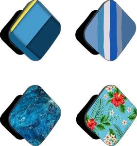 iCopertina Pack Of 4 All Blue Patterns Mobile Holder Price in India ...