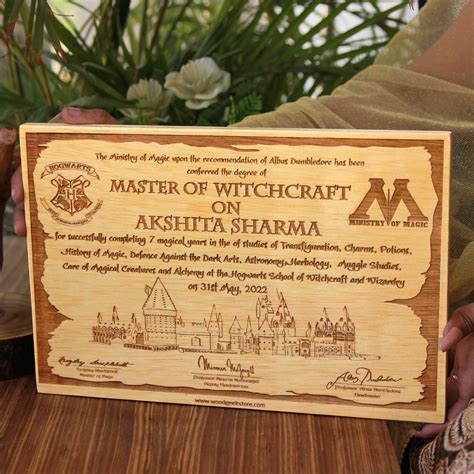 Harry Potter: Graduation Letter Carved Wooden Poster | Wood Wall Art ...