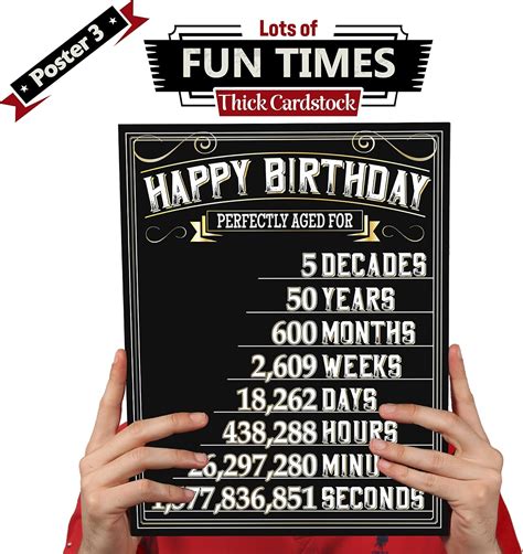 VAPARA DESIGNS 50th Birthday Decorations - 3 Pack of | Ubuy India