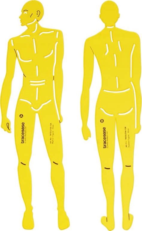 Traceease Traceease Male Human Figure Template Stencils For Fashion ...
