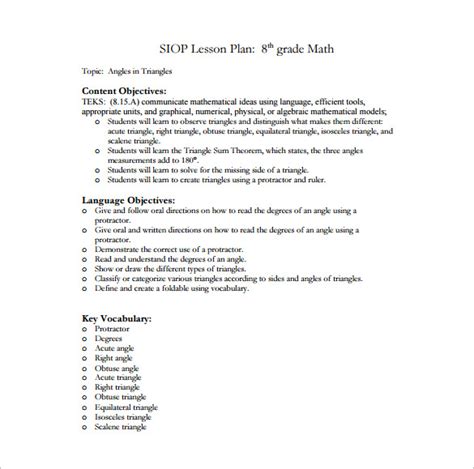 Image result for Lesson Plan Using SIUC Example