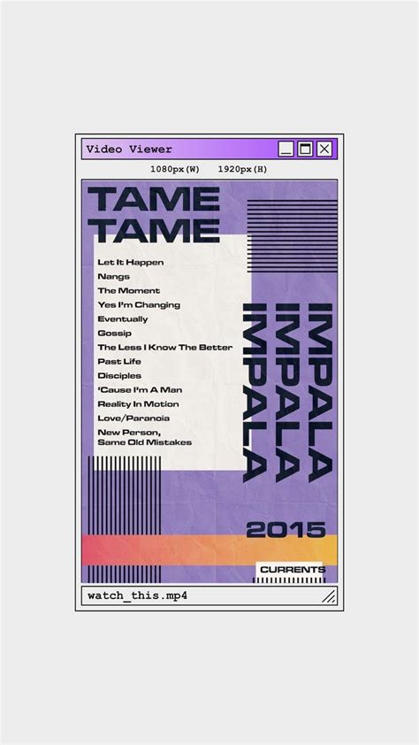 Currents by tame impala poster by mads andersen displate – Artofit