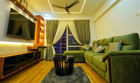 3 bedroom 1,700 sqft interior design by QBIC BUILDERS AND DEVELOPERS in ...