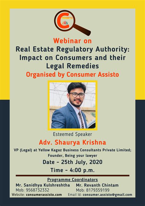 [Online] Webinar on Real Estate Regulatory Authority: Impact on ...
