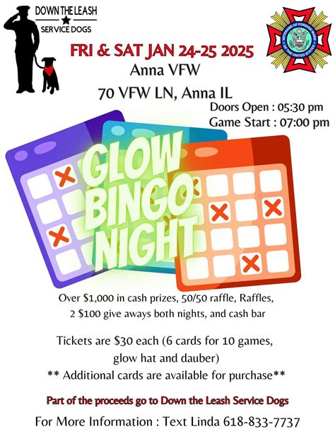 Glow Bingo at Anna VFW, Anna VFW - Carroll P Foster Post 3455, 24 ...