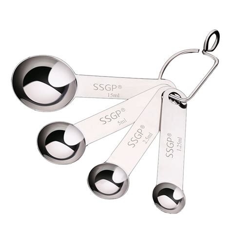 SSGP 18/10 Stainless Steel Measuring Spoons-Set of 4 for Measuring Dry ...