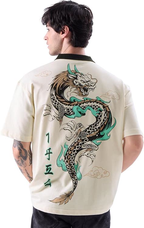 The Souled Store Original Furious Dragon Men Oversized Polos - Price ...
