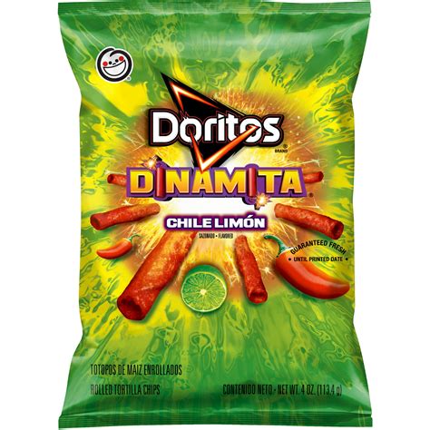 Doritos, Dinamita, Chile Limon Flavored, Rolled Tortilla Chips ...