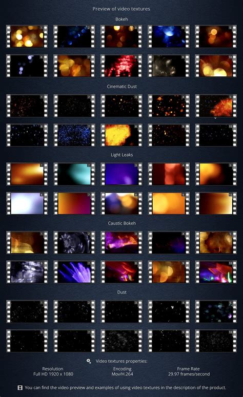 Cinematic Pack of Video Textures #design#content#vector#mousemade ...