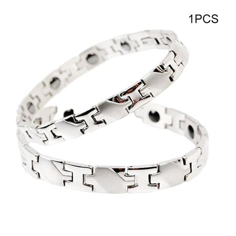 Buy Gifts With Magnetic Health Care Double Row Diamond Lovers Titanium ...