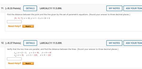 Image result for Distance Between Two Line with Parametric Equation