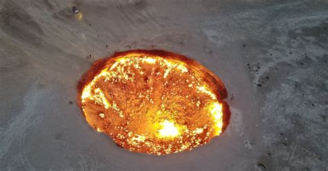 Drone Footage Shows ‘Door To Hell’, A Gas Crater Burning For 40 Years ...