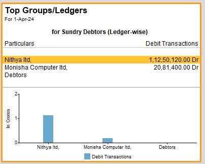 Understanding Top Level Group Ledger Summary in Tally Prime