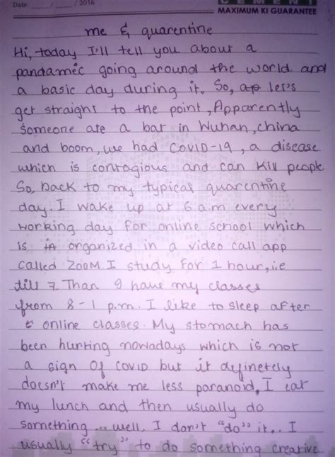 Write a diary entry expressing your shocks and experience in the ...