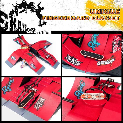 Buy Finger Skateboard Ramp Set, Finger Skateboards Toys, Skate Park Kit ...