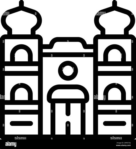 Vienna sightseeing icon outline vector. Traditional edifice exploration. Austrian old ...