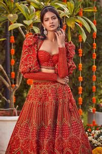 Buy Orange Raw Silk Bead Work, Sequins Sweetheart Embroidered Jacket ...