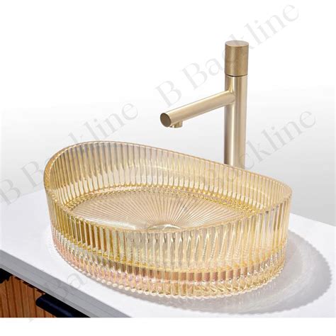 B Backline Luxury Glass Basin Table Top Wash Basin Bathroom & Livingro
