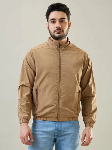 Men's Solid Fawn Regular Jacket - Tim Paris