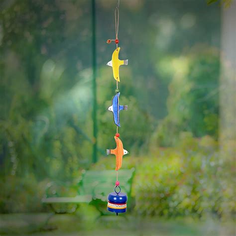 AAKRITI ART CREATIONS Metal Flying Birds Hand Painted Wooden, Standard ...