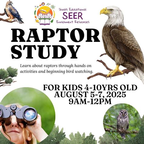 Raptor Study - Raptor Camp, 113 Hermitage Dr, Florence, AL, United ...