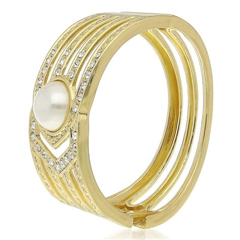 Buy Anika's Creation Gold Plated Pearl And Stone Studded Designer ...