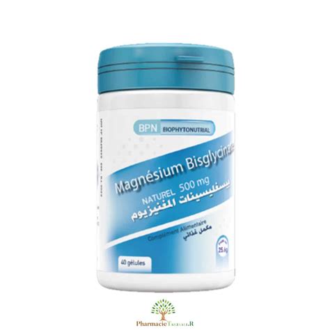 Magnesium Bisglisinate 500MG (Stress) B/40 - Livraison partout en ...