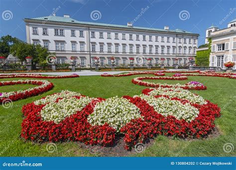 Mirabell Gardens and Mirabell Palace, Salzburg Austria. Stock Photo ...