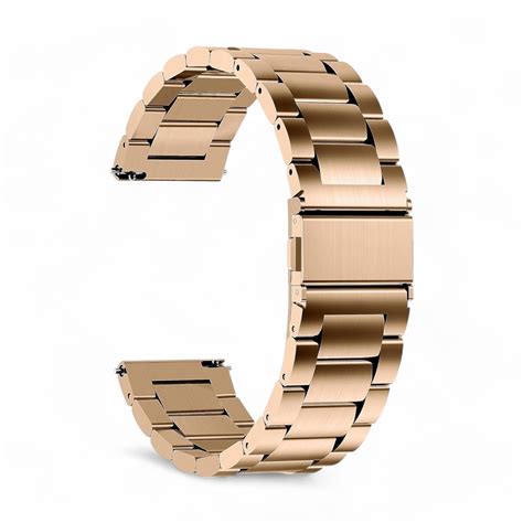 LORENZ 22 MM Stainless Steel Chain Strap for Men & Women (Rose Gold ...