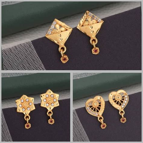 3 Gram Gold Earrings - Buy 3 Gram Gold Earrings online at Best Prices ...