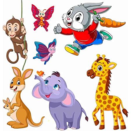 SYGA PVC Cartoon Wall Sticker, Multicolour, Pack of 1 : Amazon.in: Home ...