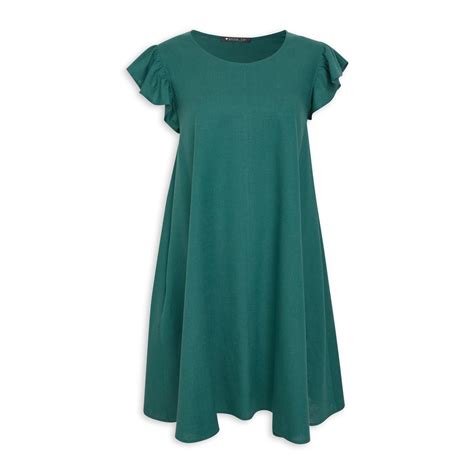 Green A-Line Dress (3158285) | Basix