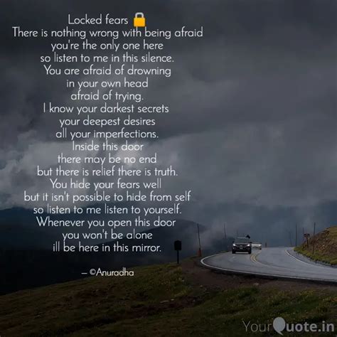 Locked fears 🔒 There is ... | Quotes & Writings by Anuradha Sharma ...