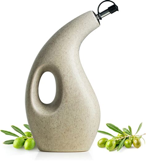 Amazon.com: ANLYAWX Ceramic Olive Oil Dispenser Handmade Pottery Bottle ...