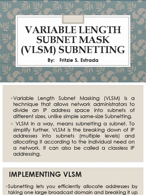 Image result for Variable Length Subnet Mask VLSM
